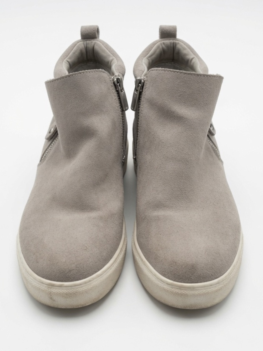 Steve Madden Wedge Sneakers Women's Size 10 Grey Suede